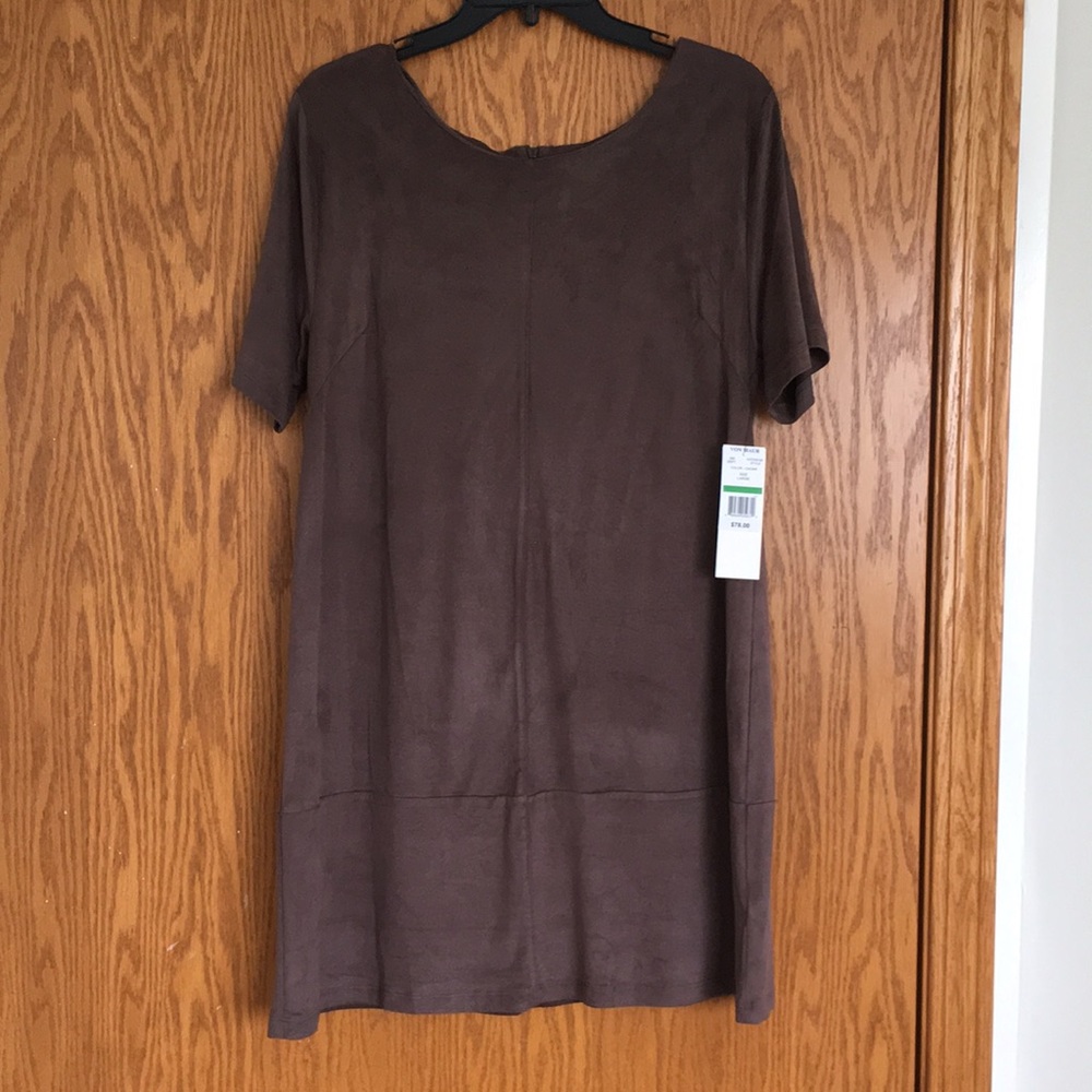 Bishop + Young caviar colored A line dress